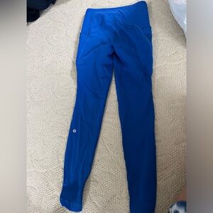 Lulu lemon blue fast and free leggings